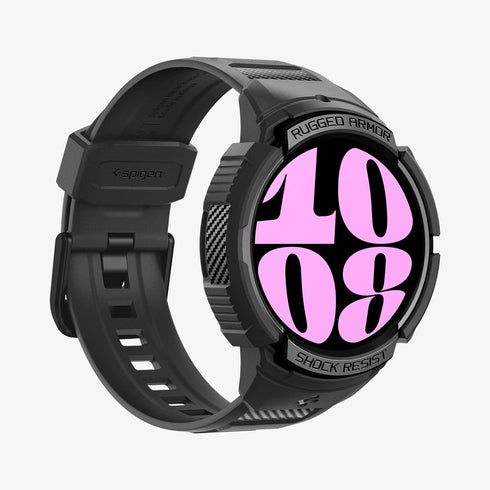 ACS06488 - Galaxy Watch 6 Classic (47mm) Case Rugged Armor Pro in black showing the front
